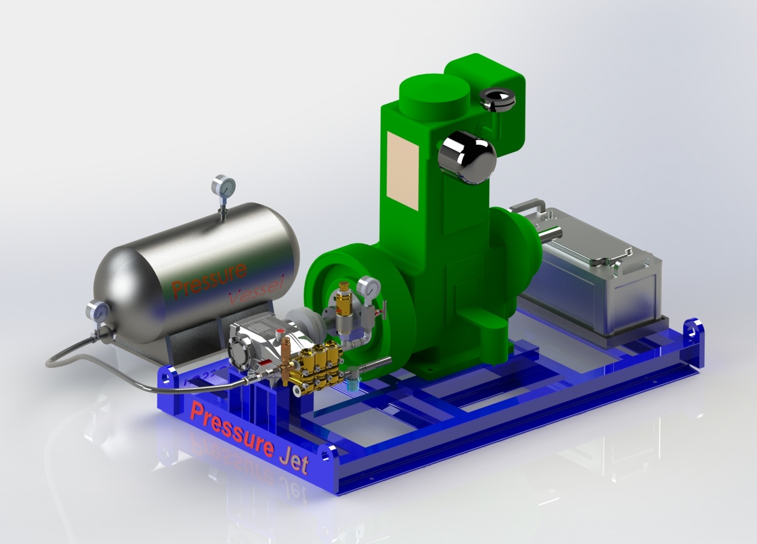 Diesel Engine Driven Hydro Test Pumps 3D Model